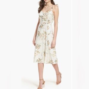 June and Hudson Ruffle Fit and Flare Midi Dress